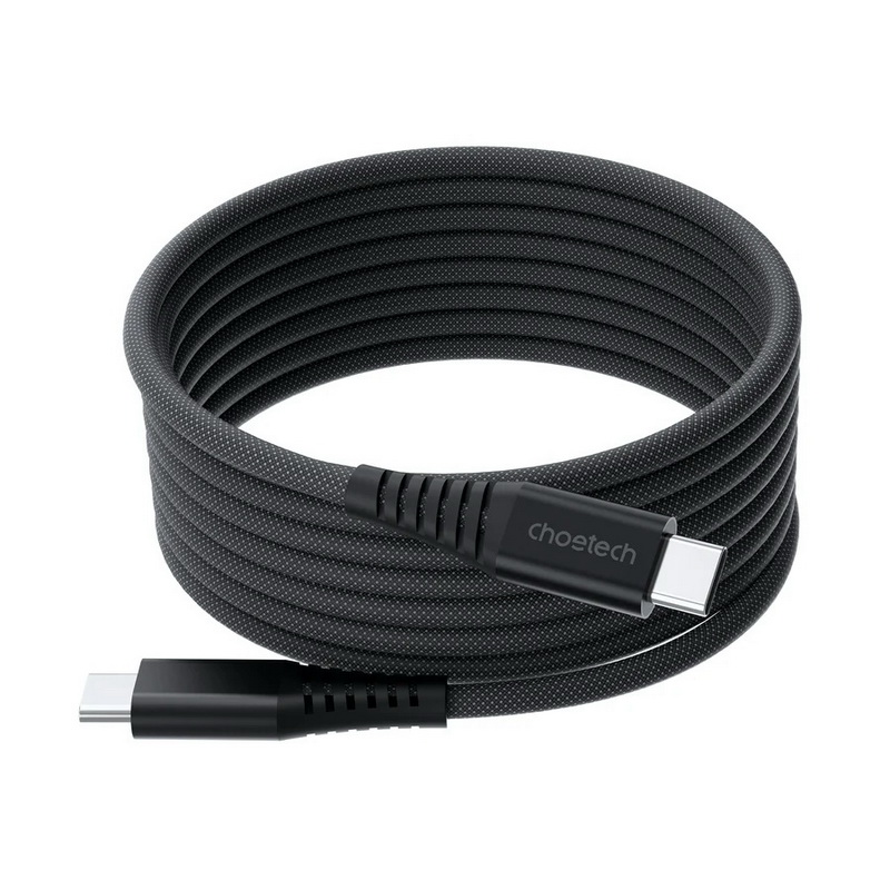 Cable USB 2.0 Type-C to Type-C 1.8m Choetech Magnetic 240W PD3.1 Black