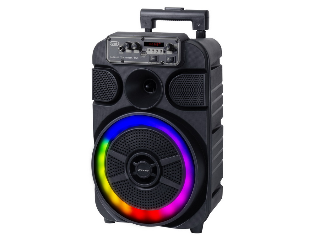 Speaker Trevi XF 460 KB KARAOKE 40W Rechargeable w/Bluetooth, Mic, Trolley, Disco LED