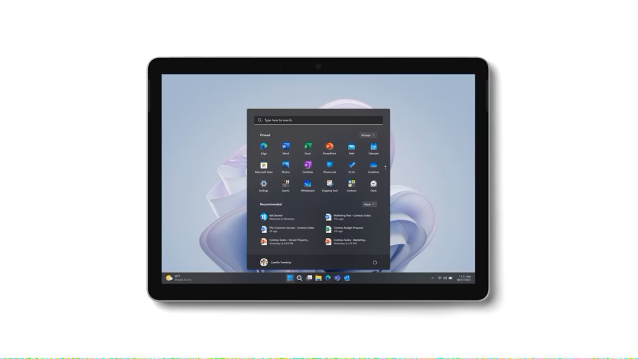 Tablet PC Microsoft Surface Go 4 N200/8GB/64GB/10.5" Touch/WiFi/2xCams/Win11Pro/Platinum