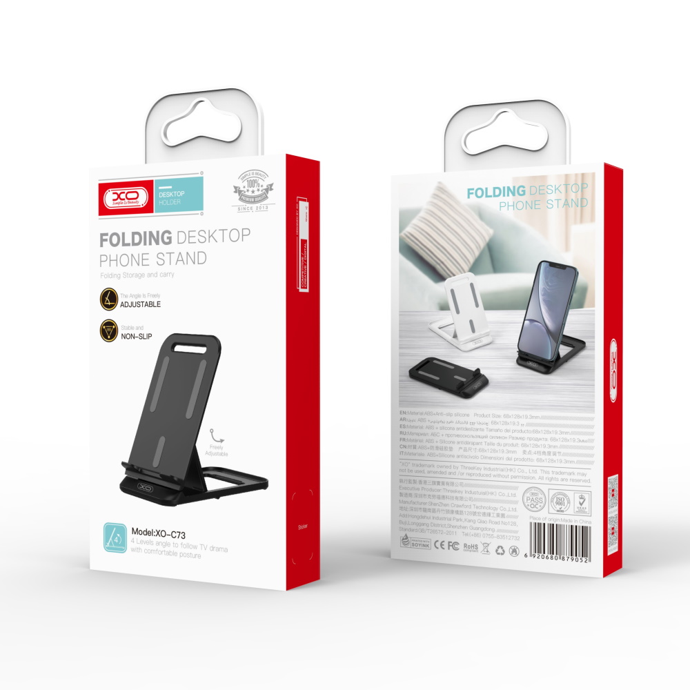 Universal Holder Stand for Smartphones and Tablets XO C73 Black