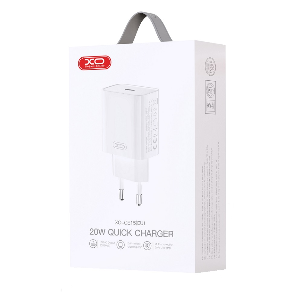 USB Universal Power Charger XO CE15 20W Type-C White