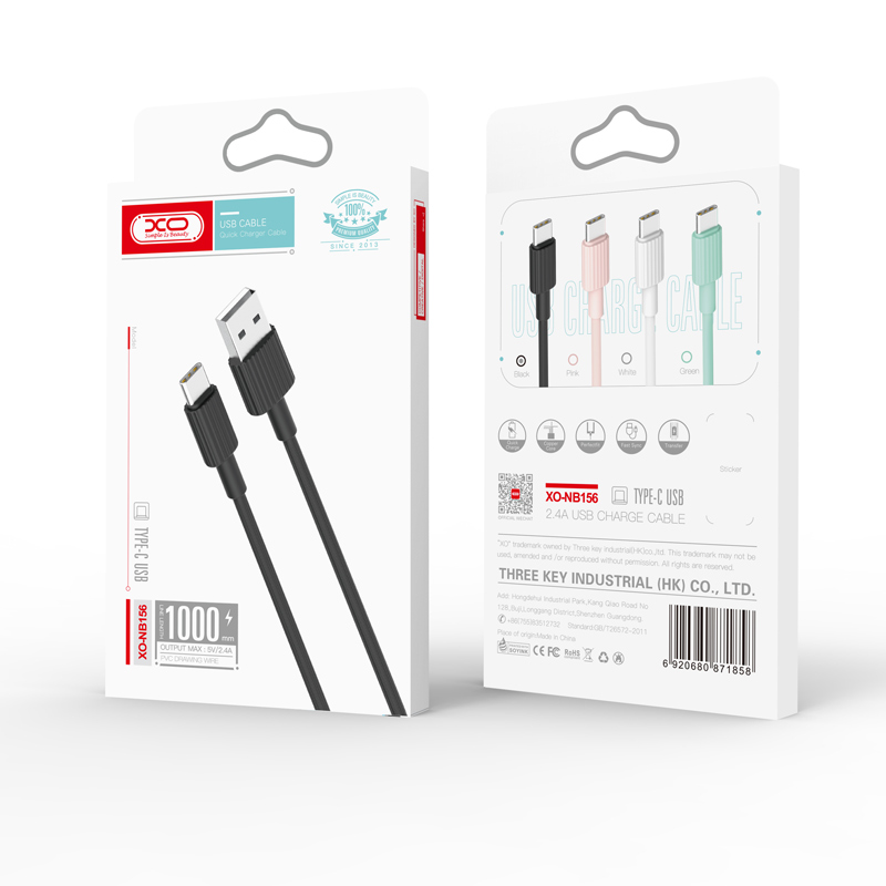 Cable USB-A to Lightning 1m XO NB156 White