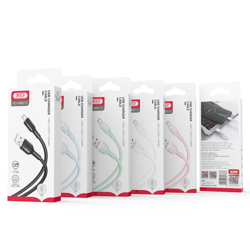 Cable USB-A to Lightning 1m XO NB212 Green