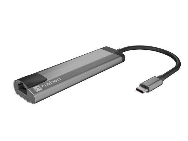 Docking Station Natec Fowler Go Type-C 2xUSB 3.0/HDMI 4K/USB-C PD/RJ45
